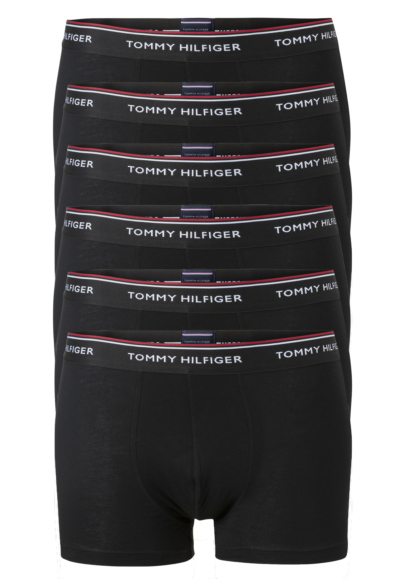 Tommy Hilfiger trunks (2x 3-pack), heren boxers normale lengte, zwart
