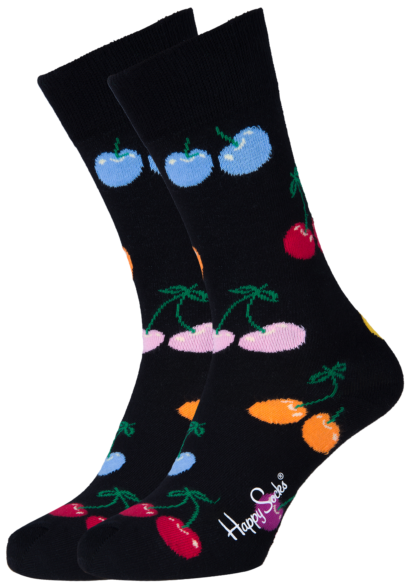 Happy Socks herensokken Cherry Sock, zwart met kleurtjes