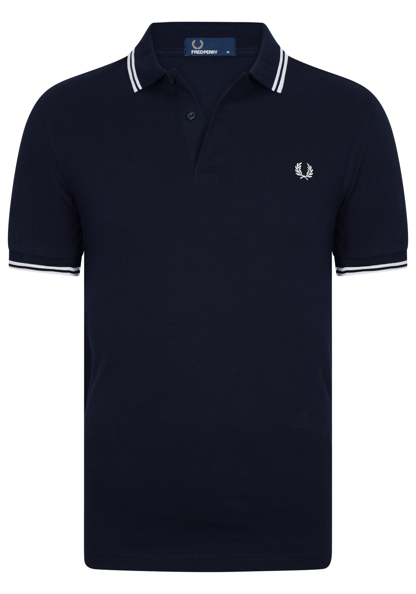 Fred Perry M3600 polo twin tipped shirt, heren polo Navy / White / White 