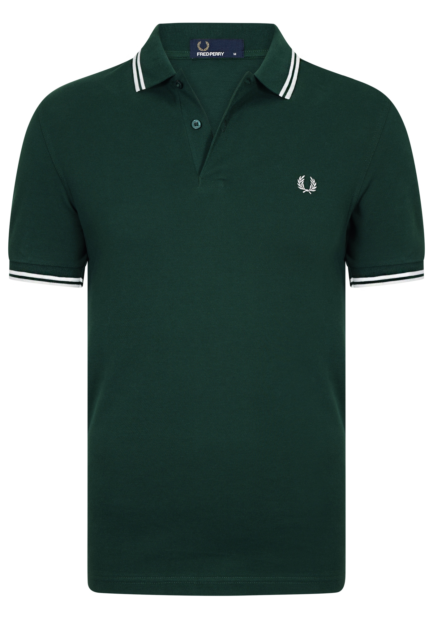Fred Perry M3600 polo twin tipped shirt, heren polo Ivy / Snow White