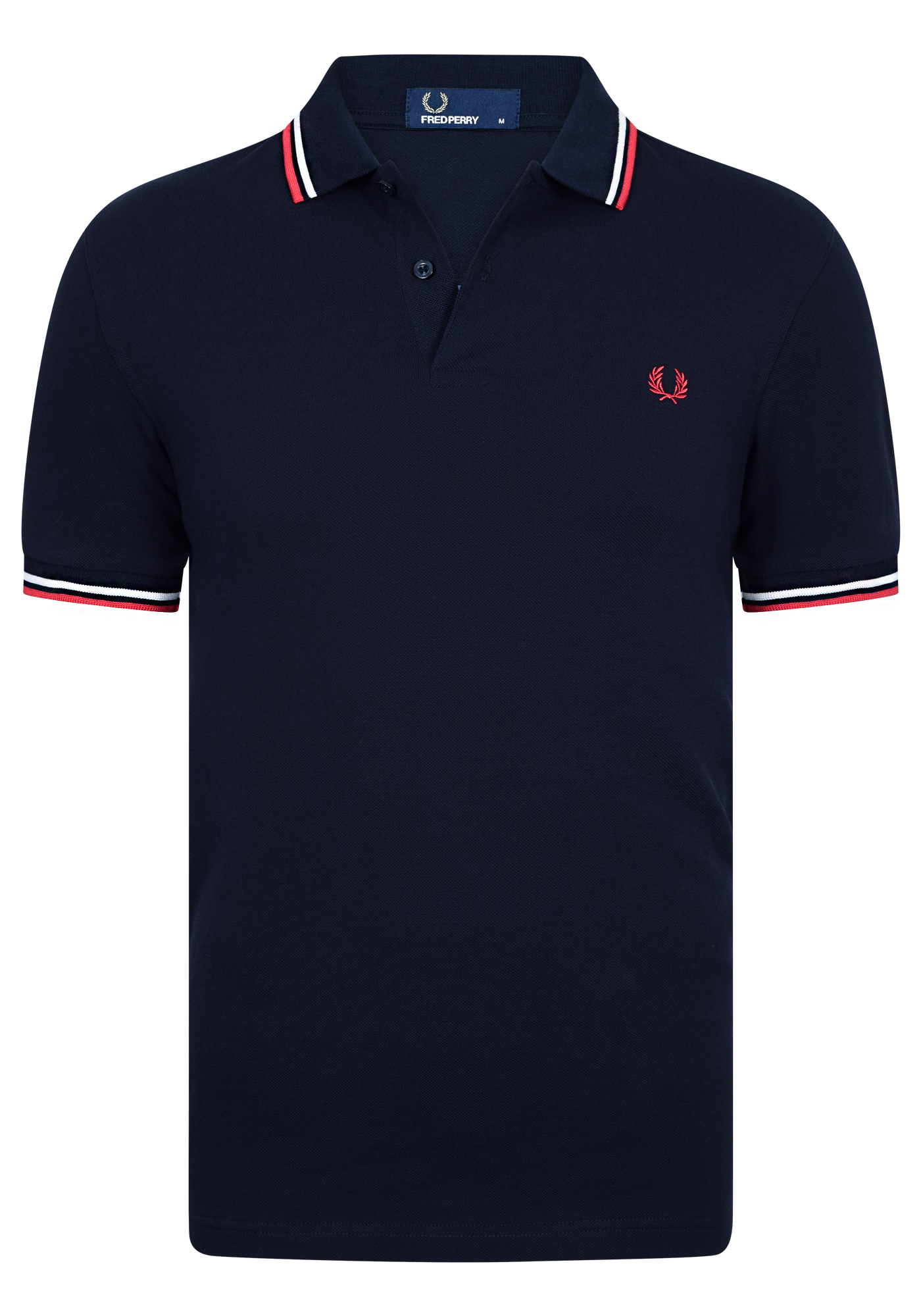 Fred Perry M3600 polo twin tipped shirt, heren polo Navy / White / Red
