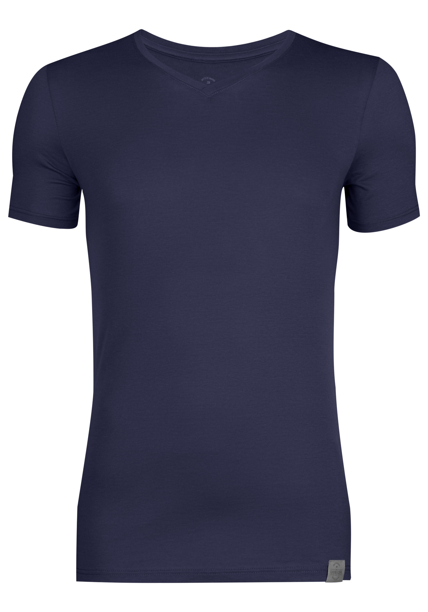 RJ Bodywear The Good Life T-shirts (2-pack), slim fit heren T-shirts V-hals, donkerblauw 