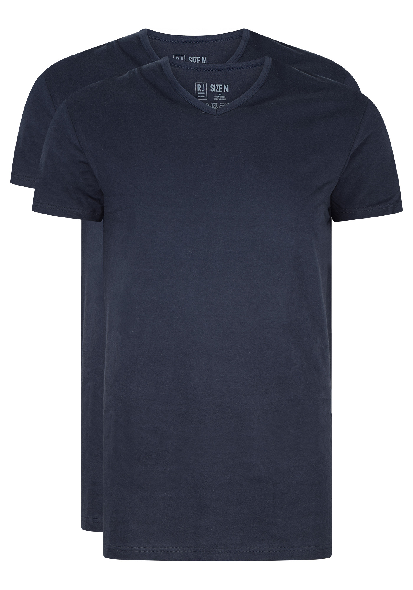 RJ Bodywear Everyday Gouda T-shirts (2-pack), heren T-shirts V-hals smal, donkerblauw