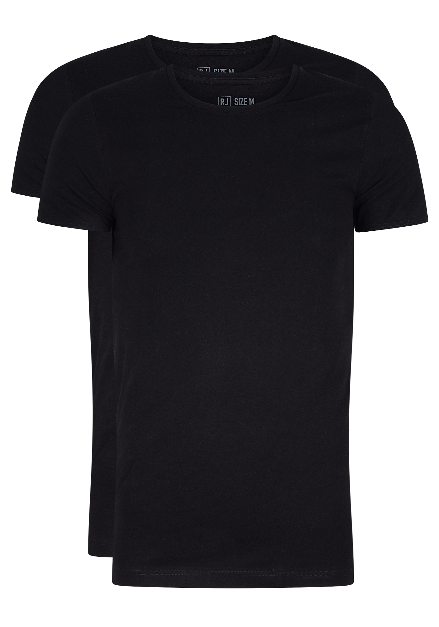 RJ Bodywear Everyday Maastricht T-shirts (2-pack), heren stretch T-shirts O-hals, zwart