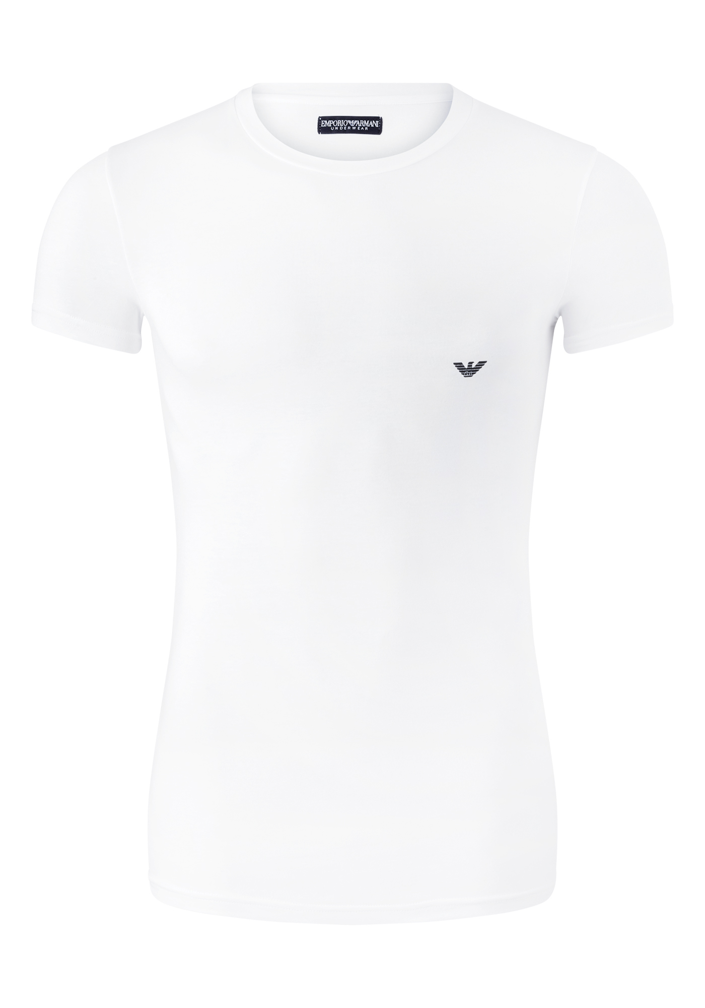 Emporio Armani T-shirt Iconic (1-pack), heren stretch T-shirt O-neck, wit    
