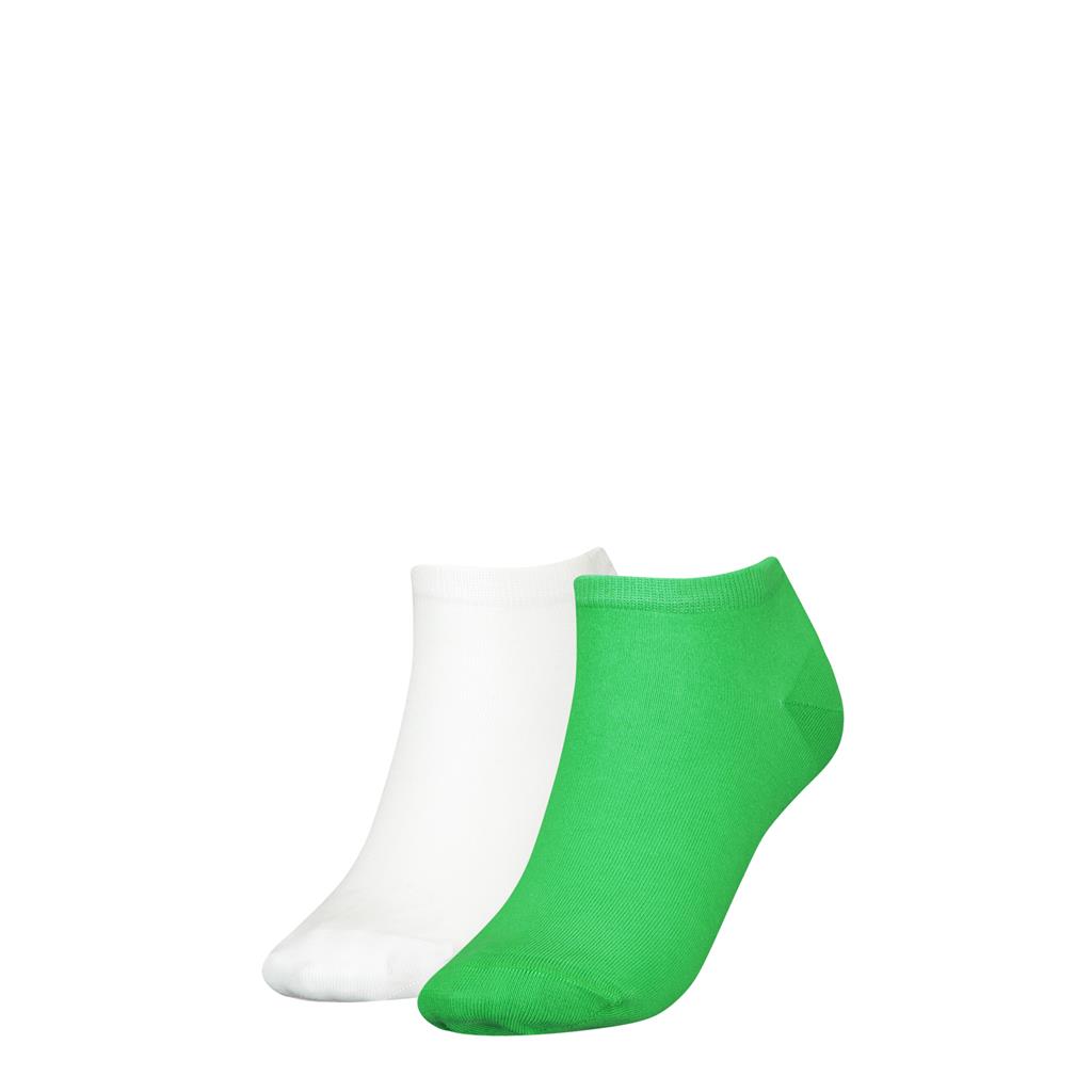 Tommy Hilfiger Sneaker (2-pack), dames enkelsokken, groen, wit