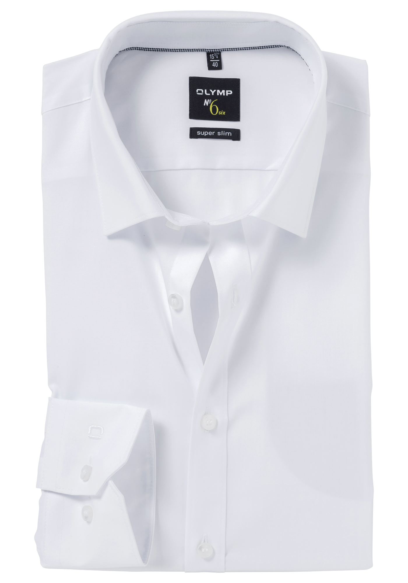 OLYMP No. Six super slim fit overhemd, wit (met extra tailleringsnaden) 