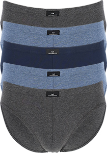 Gotzburg heren slips (5-pack), blauw en grijs
