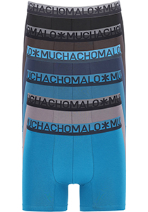Muchachomalo heren boxershorts (6-pack), cotton solid , zwart, grijs, grijs, blauw, blauw, blauw