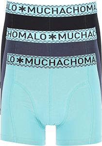Muchachomalo heren boxershorts (3-pack), heren boxers normale lengte Solid, lichtgroen, donkergroen, zwart