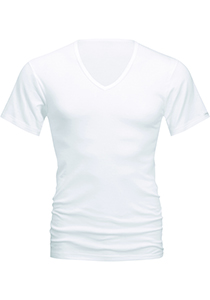 Mey Noblesse T-shirt (1-pack), heren T-shirt V-hals fijnrib, wit 