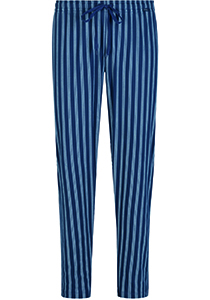 Mey pyjamabroek lang, Cranbourne, blauw met grijs gestreept