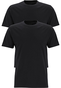 Ceceba heren T-shirts regular fit (2-pack), O-hals, zwart