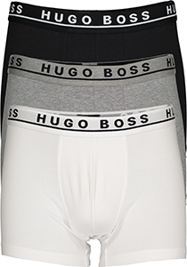 HUGO BOSS boxer brief (3-pack), heren boxers normale lengte, zwart, wit en grijs