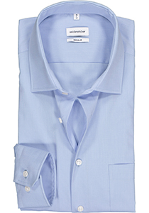 Seidensticker regular fit overhemd, mouwlengte 7, lichtblauw