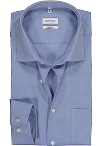 Seidensticker regular fit overhemd, blauw chambray
