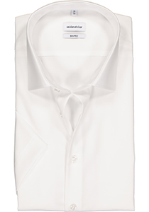 Seidensticker shaped fit overhemd, korte mouw, wit  