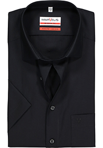 MARVELIS modern fit overhemd, korte mouw, zwart
