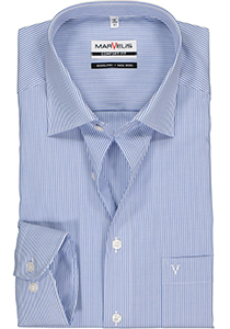 MARVELIS comfort fit overhemd, blauw met wit gestreept