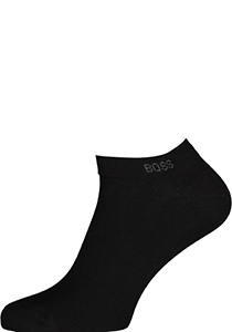 BOSS enkelsokken (2-pack), heren sneaker sokken katoen, zwart