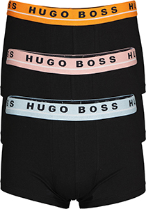 HUGO BOSS trunk (3-pack), zwart met gekleurde tailleband