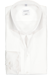 Seidensticker shaped fit overhemd, wit fijn Oxford