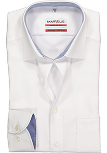MARVELIS modern fit overhemd, wit structuur (contrast)