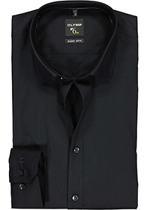 OLYMP No. Six super slim fit overhemd, mouwlengte 7, zwart       