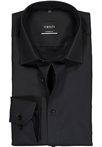 VENTI modern fit overhemd, mouwlengte 72, zwart