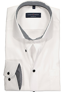 CASA MODA modern fit overhemd, wit (zwart contrast)