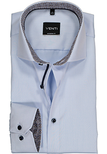 VENTI modern fit overhemd, lichtblauw twill (contrast)