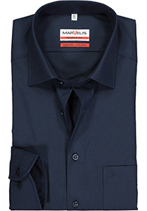 MARVELIS modern fit overhemd, donkerblauw