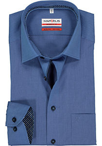 MARVELIS modern fit overhemd, midden blauw (contrast)