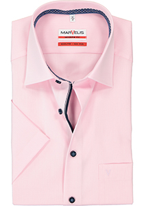 MARVELIS modern fit overhemd, korte mouw, roze (contrast)