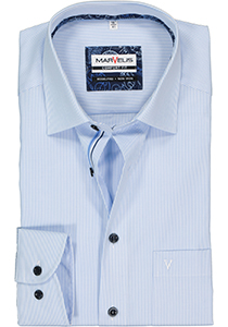 MARVELIS comfort fit overhemd, lichtblauw met wit gestreept (contrast)