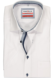 MARVELIS modern fit overhemd, korte mouw, wit (contrast)