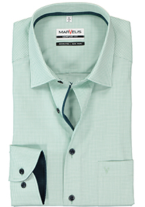 MARVELIS comfort fit overhemd, groen met wit geruit (contrast)