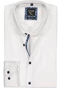 OLYMP No. 6 Six super slim fit overhemd, wit poplin (contrast)