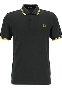 Fred Perry M3600 polo twin tipped shirt, heren polo, Brit Green / Citron / Citron