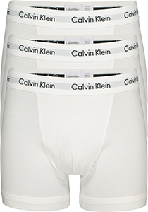 Calvin Klein trunks (3-pack), heren boxers normale lengte, wit