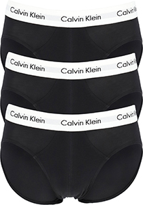 Calvin Klein hipster brief (3-pack), heren slips, zwart met witte band