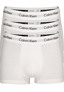 Calvin Klein low rise trunks (3-pack), lage heren boxers kort, wit