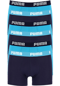 Puma Basic Boxer heren (6-pack), aqua en blauw