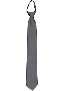Pelucio voorgeknoopte stropdas met rits, antraciet grijs