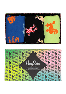 Happy Socks Animal Socks Gift Set (3-pack), gekleurde beestenboel