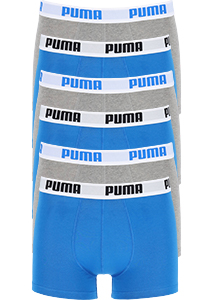 Puma Basic Boxer heren (6-pack), blauw en grijs
