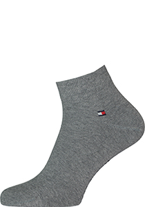 Tommy Hilfiger Quarter Socks (2-pack), herensokken katoen kort, grijs