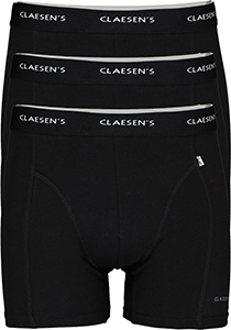 Claesen's Basics boxers (3-pack), heren boxers lang, zwart