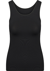 RJ Bodywear Pure Color dames top (1-pack), hemdje met brede banden, zwart