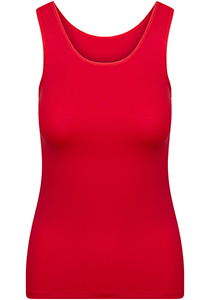 RJ Bodywear Pure Color dames top (1-pack), hemdje met brede banden, rood